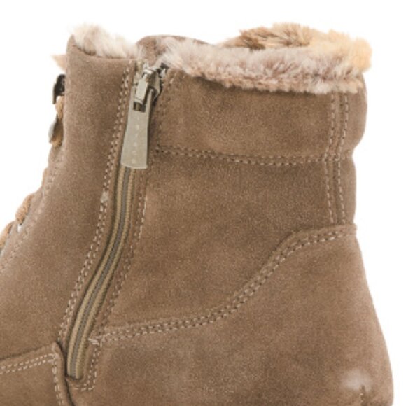 NEW IGI&CO Made In Italy Suede Lace Up Booties Taupe for women 364tn - Picture 4 of 6